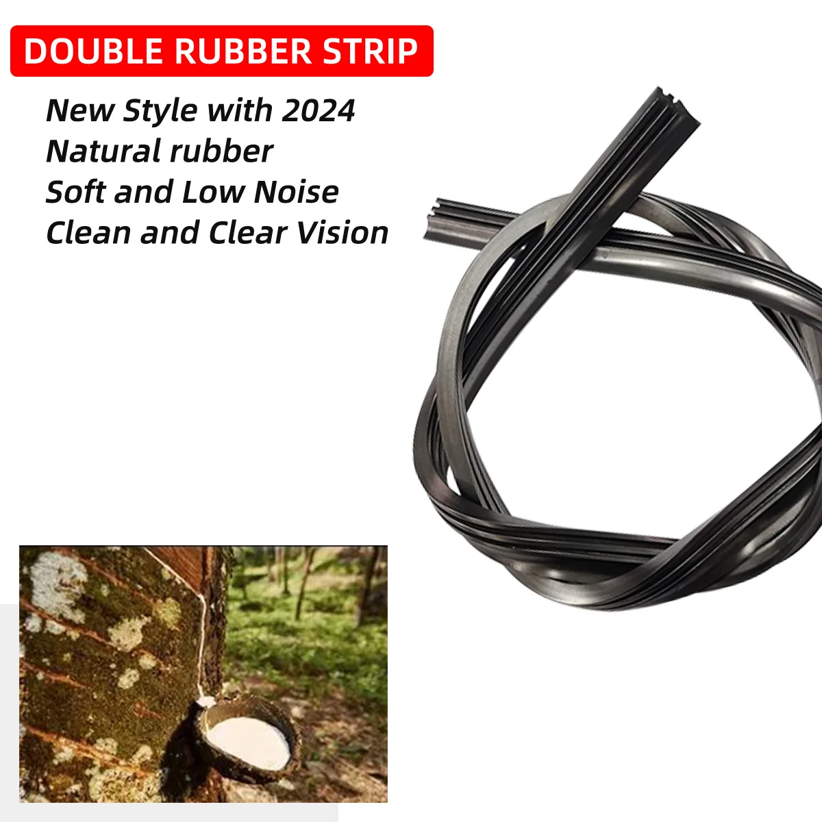 13 "-28" ممسحة عالمية مطورة على شكل حرف J/U لمساحات الزجاج الأمامي للسيارة باستخدام صفائح مطاطية عالية الجودة