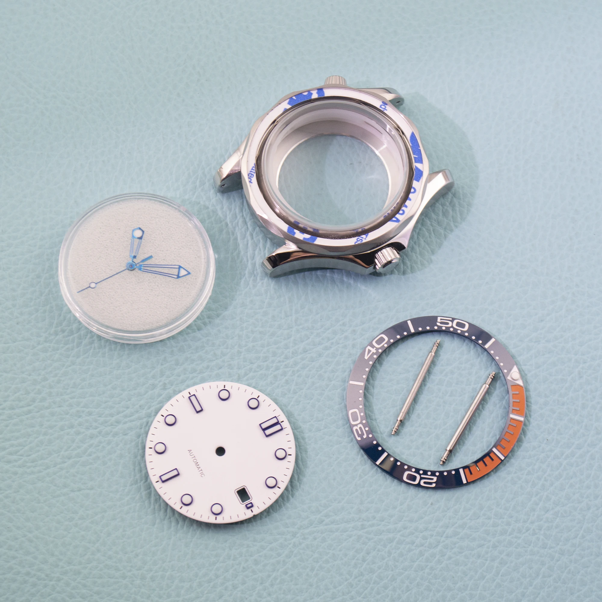 NH35 Watch Case NH35 Dial for Seamaster 300 Case Stainless Steel 10ATM Waterproof Watch Case fit NH35 Automactic Movement
