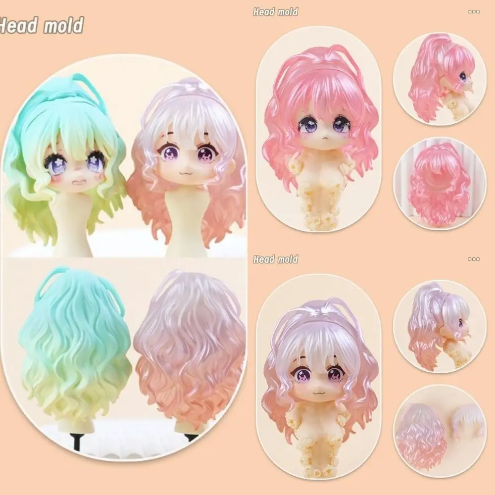 

Doll Accessories Korean Style OB11 Head Shell Plastic Cute Replacement Doll Hair 1/12 Boy Girl Head Mold for Obitsu11 Gsc Body