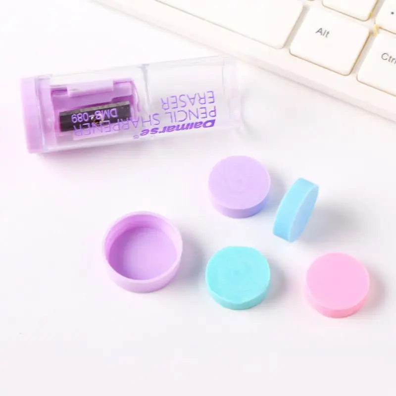 4 Tròn Nhiều Màu Sắc Tẩy Mini Gọt Bút Chì Kích Thước Bỏ Túi Đảng Ủng Hộ Quà Tặng Cho Trẻ Sinh Viên Quà Tặng Sinh Nhật