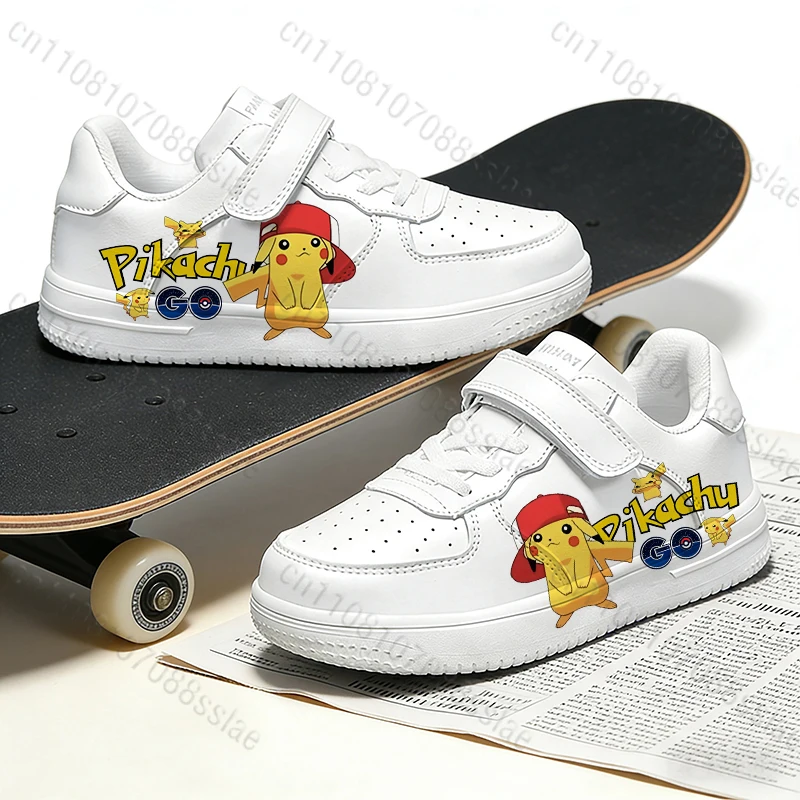 

Pokémon Pikachu Cartoon Print Teenager Student Comfortable Girls Boys Kids Non-slip Solid Color Casual Sports Shoes