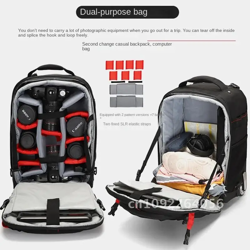 

Trolley Photography backpack Professional Camera Bag Trolley Travel Backpack Photo Suitcase Camera Luggage Video Trolley Digital