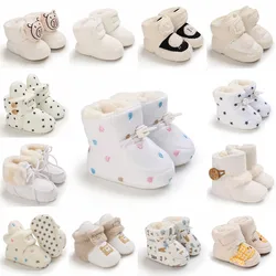 VALEN SINA New Soft Winter Boots Baby Girl Boy Winter Warm Shoes Solid Fashion Toddler Fuzzy Balls First Walkers Kid Shoes 0-18M