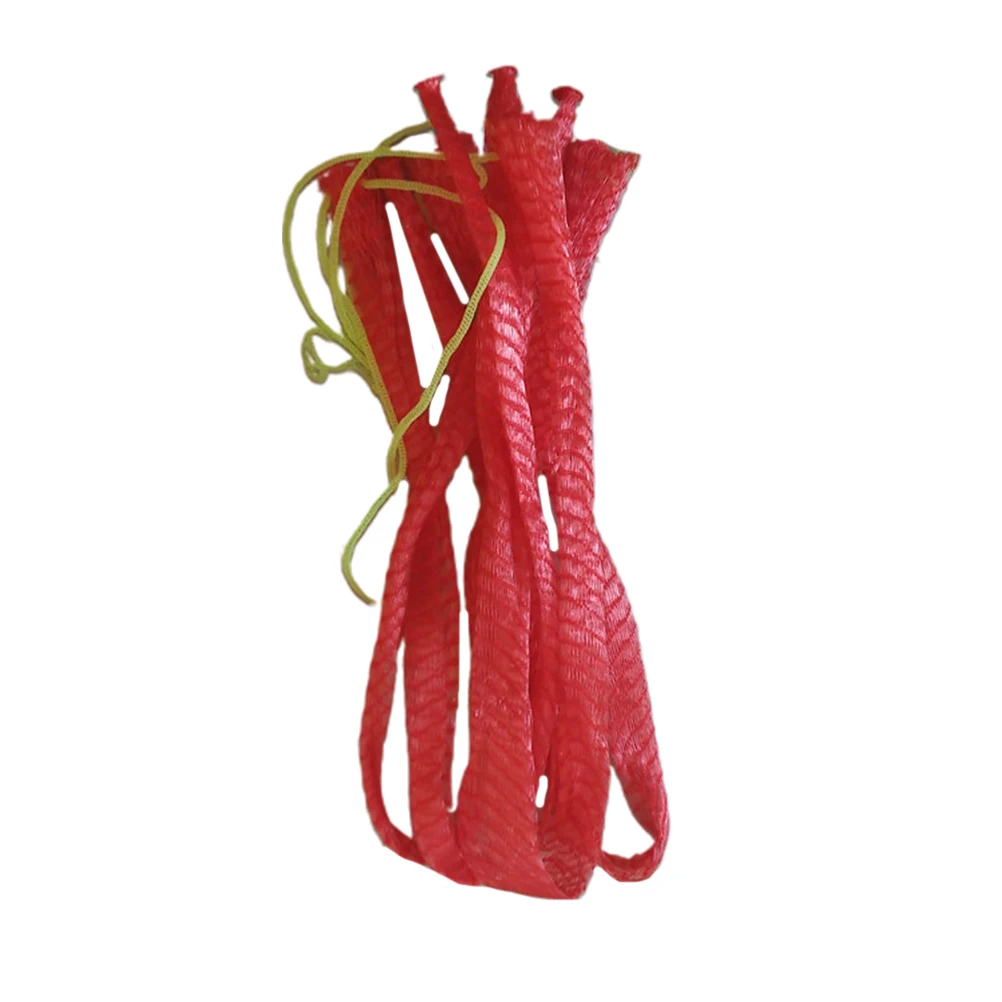 

100pcs Watermelon Mesh Storage Bag 35Cm Portable Vegetable Fruit Net Pouch For Outdoor Travel 3.5Kg Capacity