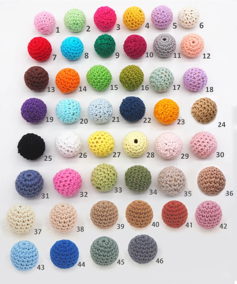 Chengkai 1000pcs 16mm 20mm Round Knitting Cotton Crochet Wooden Beads Balls for DIY decoration baby teether jewelry necklace Toy