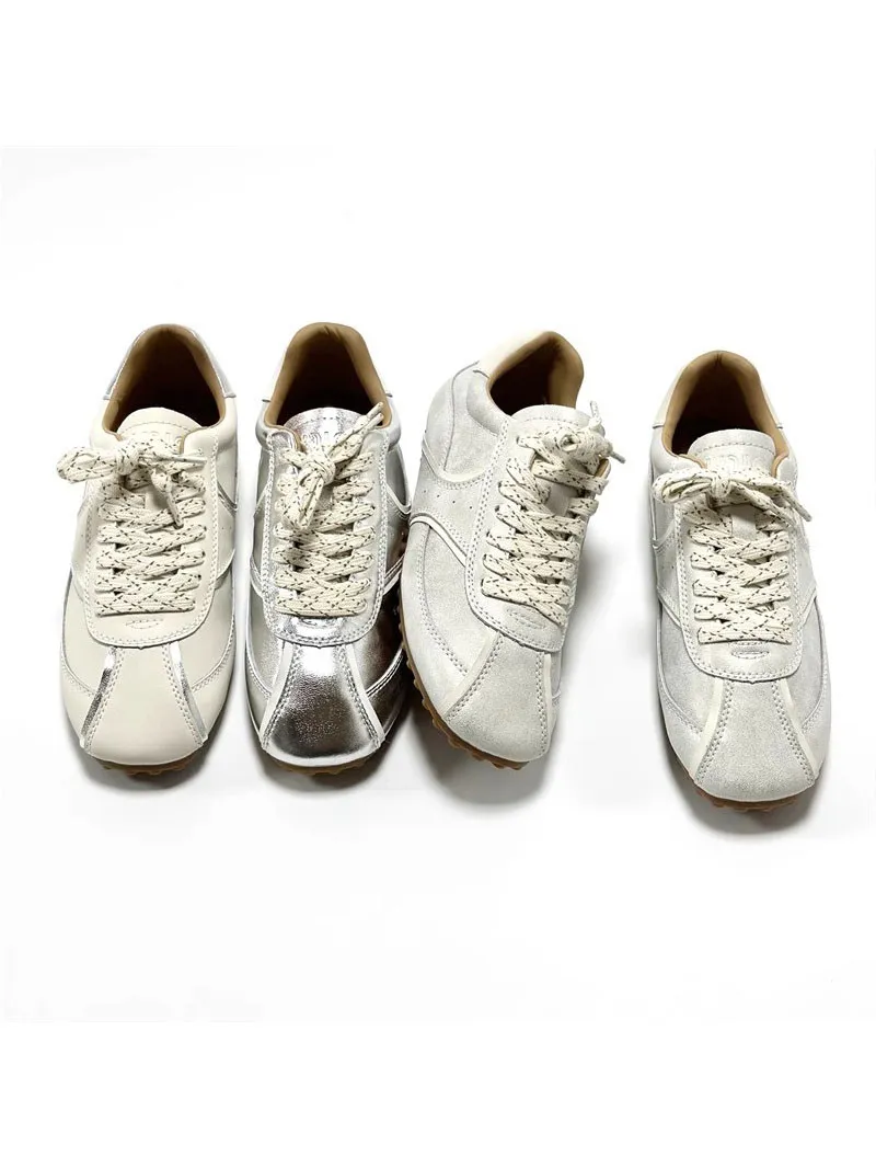 

Женские весенние мягкие боты в стиле ретро из Гонконга, легкие кожаные противоскользящие повседневные спортивные боты Dequan ow Small ...