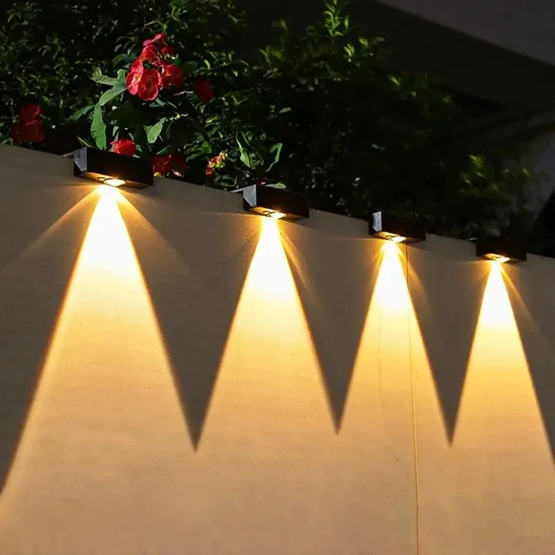 Picture 4: Solar Wall Lights Outdoor Square Solar Wireless Wall Mount Lights IP65 Waterproof Outdoor Wall Lamps Decorative for Garden