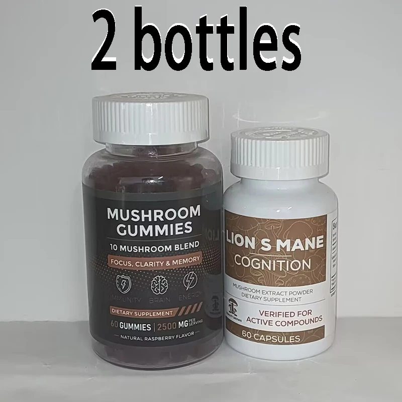 مجموعة واحدة من كبسولات الفطر الصلبة لتكملة البروتين وتنظيم عملية التمثيل الغذائي والألياف الغذائية وتنظيم الأمعاء #3