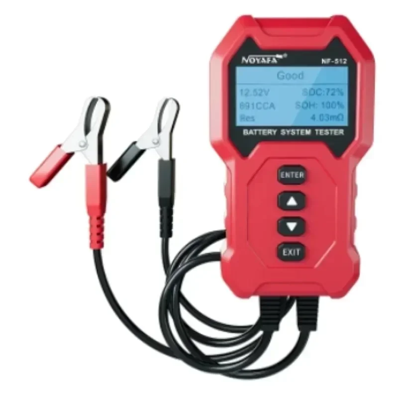 Zhouce NF-512 analisador de testador de bateria de carro 12v 24v analisador de bateria automotivo plugue de carga rápida ferramentas de diagnóstico de teste de partida