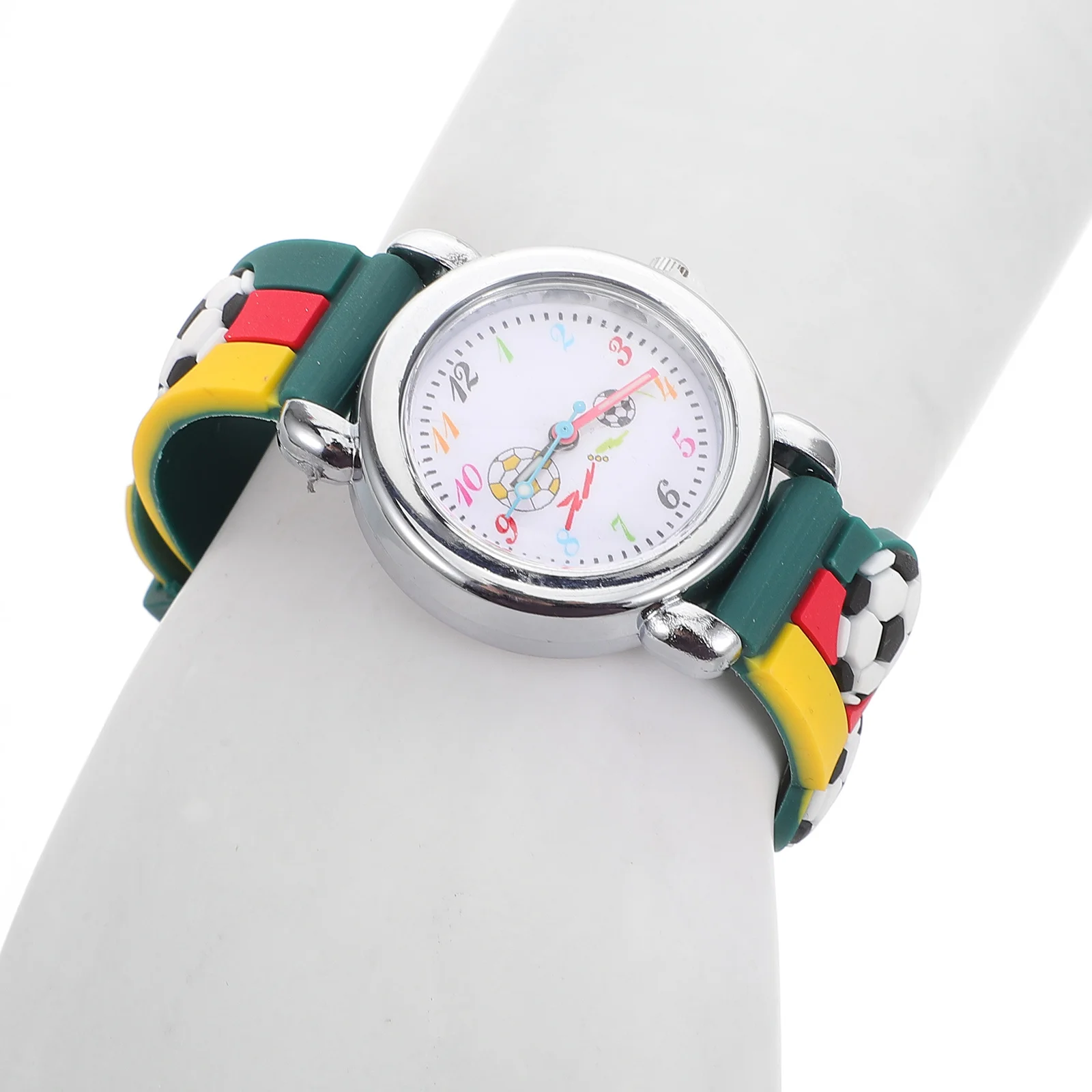 ساعة كارتون لكرة القدم ثلاثية الأبعاد من السيليكون كوارتز تناظرية وقت التدريس للمدرسة والأنشطة الخارجية ساعة تناظرية #5