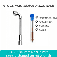 For Creality K1C Nozzle 0.4/0.6/0.8mm High-Flow Printing Upgraded Quick-Swap Nozzle for K1 Max K1C Ender-3 V3 3D Printer Parts