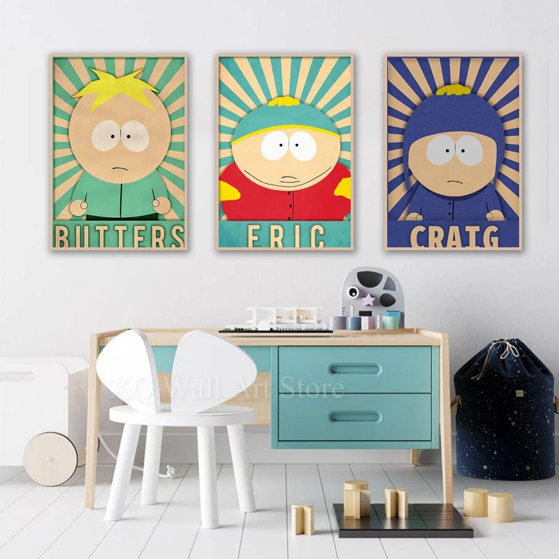 Modern South Cartoon Park Posters Canvas Paintings and Prints Wall Art HD Pictures for Living Room Home Decor Frameless Gifts