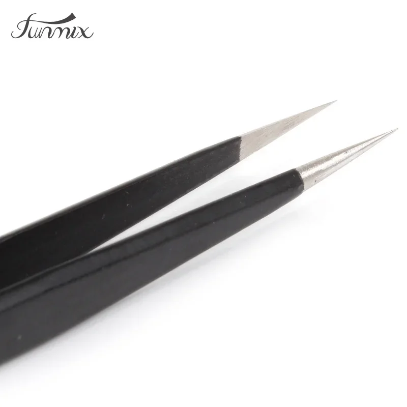 New 1 Pcs Antistatic Electroplating Nonmagnetic Stainless Steel Curved Straight Eyebrow Tweezers Nail Art DIY Necessary Tools