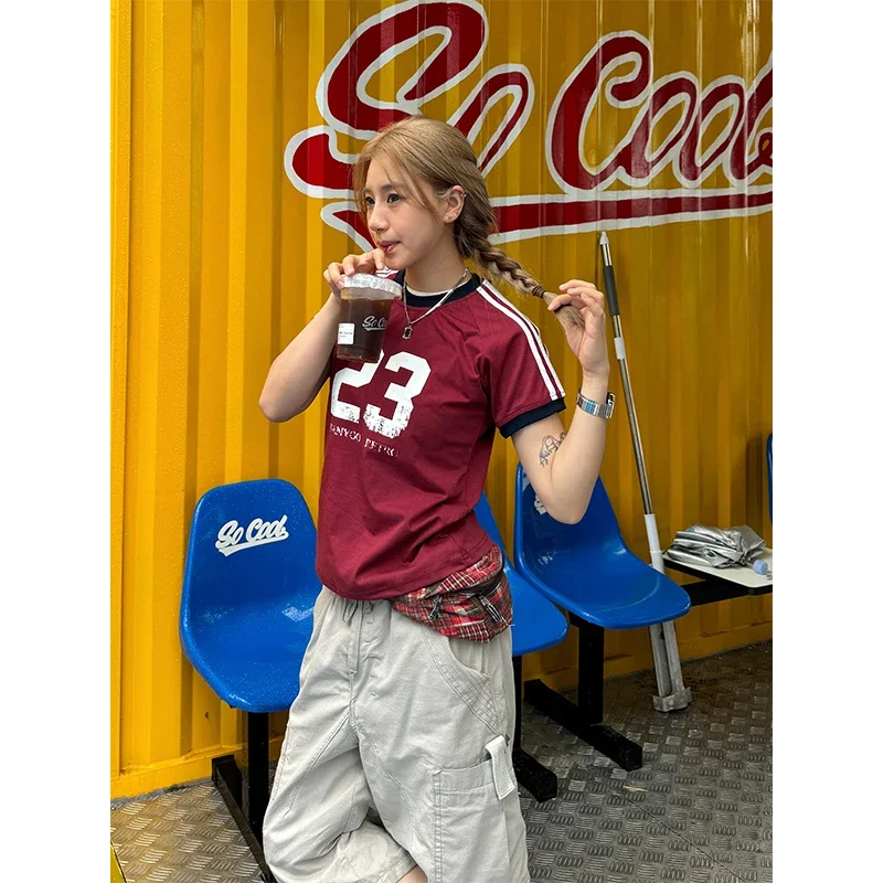 

American Retro #23 Jersey Sports Breathable Quick-drying Jersey Women's Casual Comfortable T-shirt Leisure Trend Short Sleeve