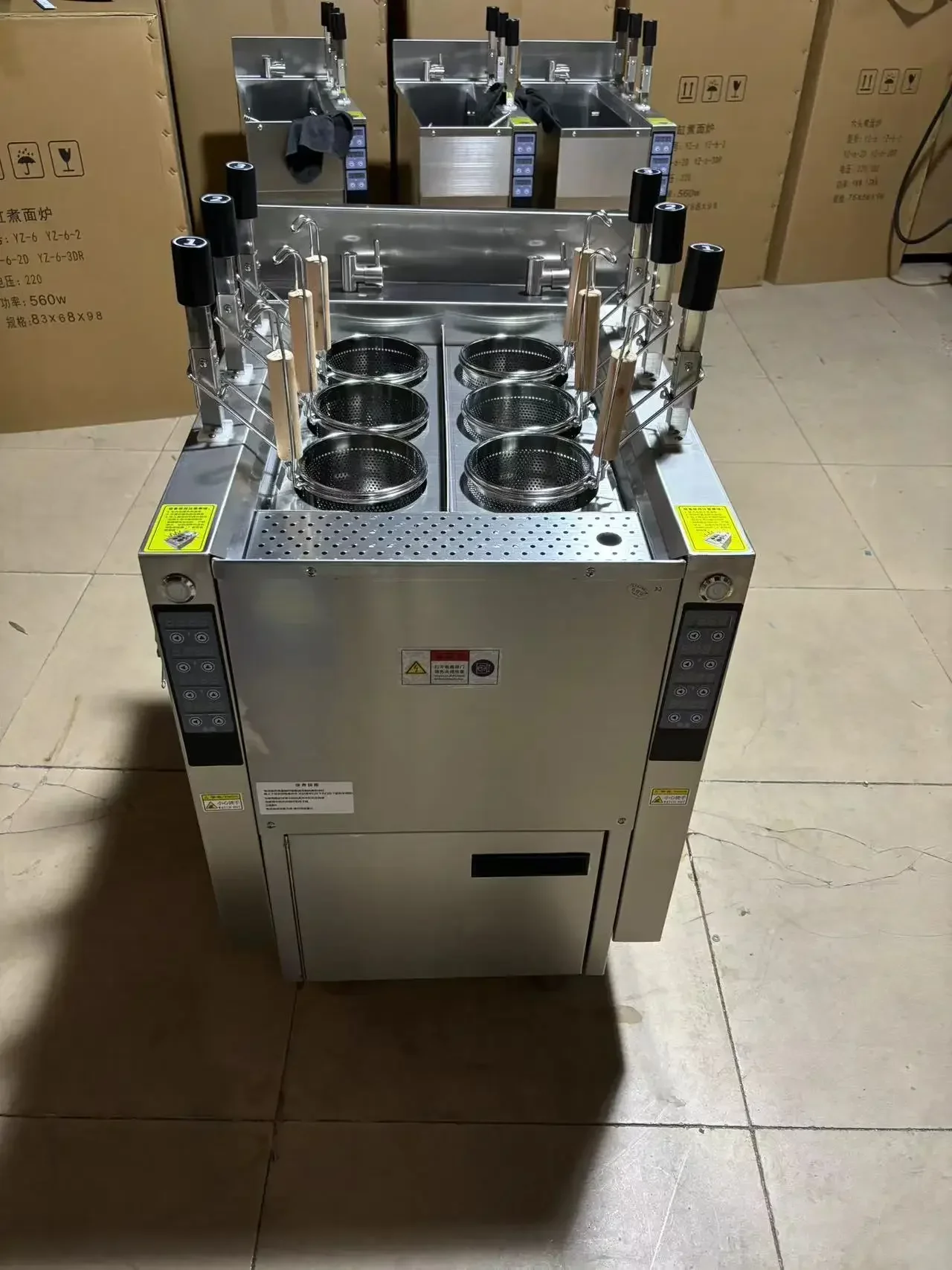 Auto-lift Pasta Cooker with 6 Baskets Noodle  Boiler Electric/Gas  Commercial Restaurant Kitchen Cooking Equipment