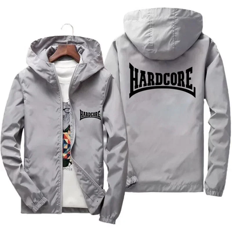 2024 Hardcore Jacket Windbreaker Pilot Coat Men\'s Zipper Bomber Jackets Waterproof Coat Quick Drying Sport Outwear 6XL