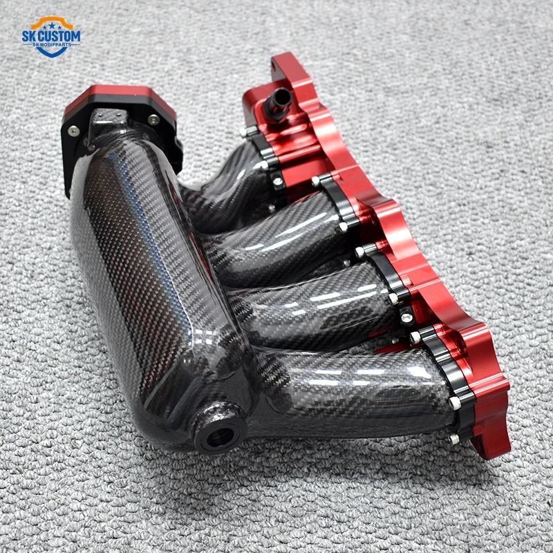Carbon Fiber Intake Manifold for Honda K20 K24 Engine 70mm Throttle Body - view 2