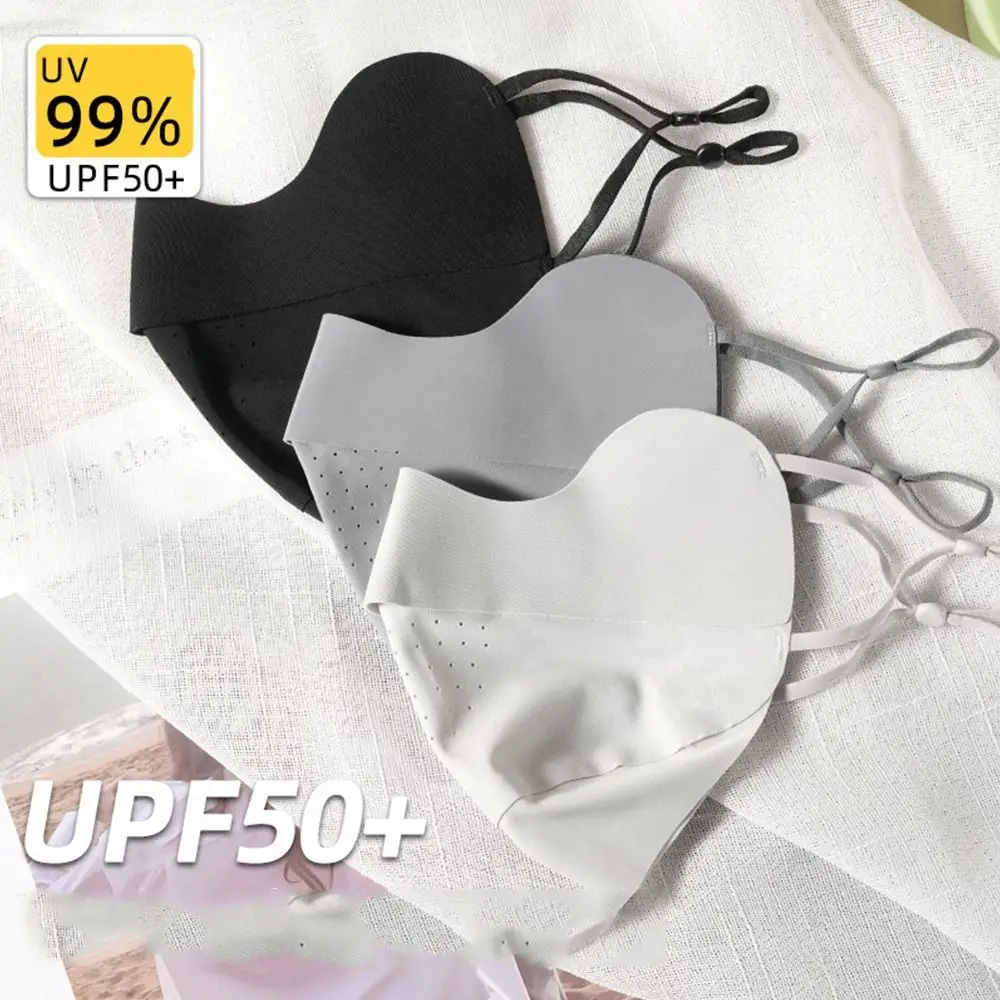 

Thin Sunscreen Face Scarf Ice Silk Mask Summer Face Mask Face Cover UV Protection Sunscreen Veil Sunscreen Mask Hiking