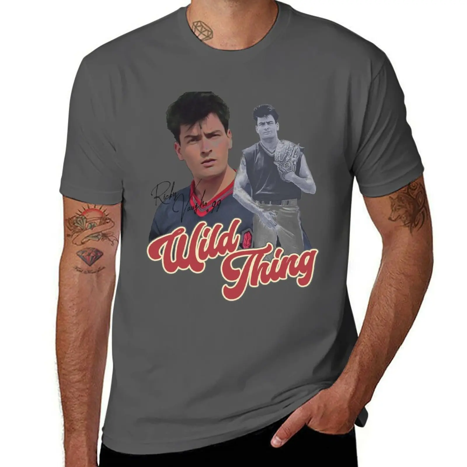 

Ricky 'Wild Thing' Vaughn T-Shirt Street Art Print Tee Shirt