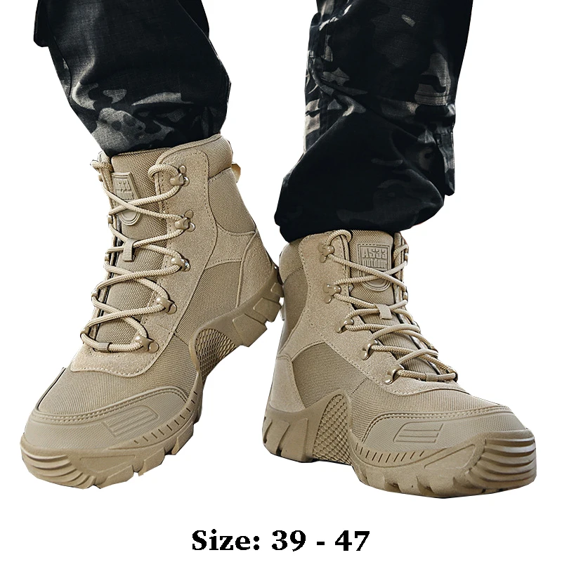 

High quality ankle length cotton desert boots for men waterproof new 2024 autumn outdoor hiking mountain shoe black brown