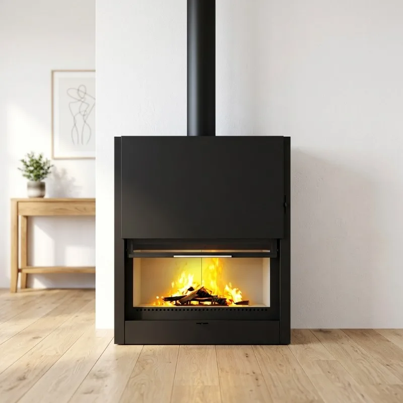 Long-lasting Modern Camiol DF1200 Wood Stove Fireplace With 5 Year Warranty 160-180m2 Heating Area For Household Use In Villa