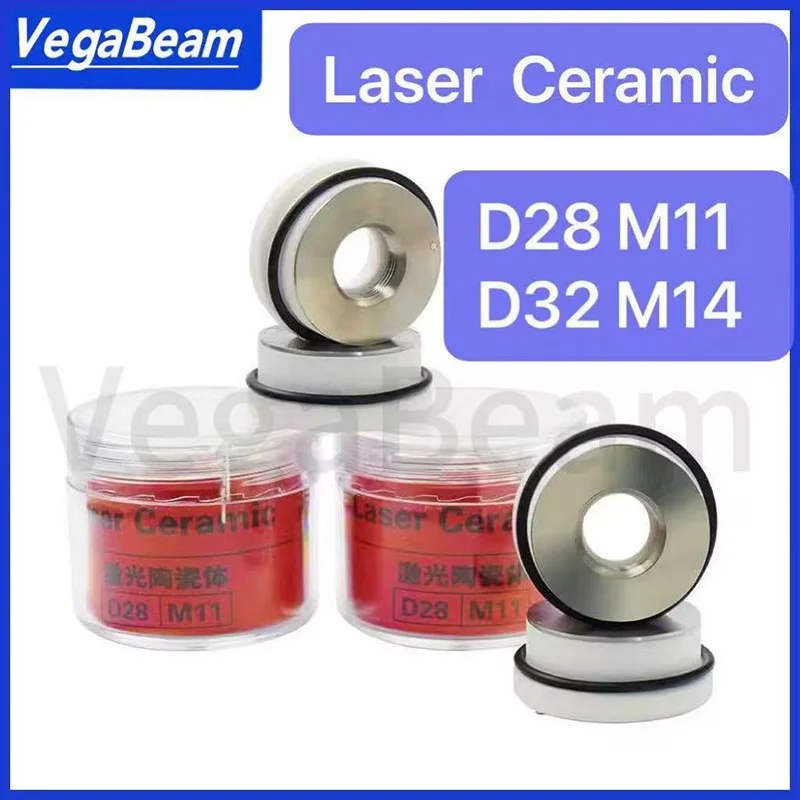 Ceramiczny pierścień laserowy D28 D32, ceramiczna głowica tnąca laserowa M11/M14 do Raytools/WSX Precitec BOCI do głowic tnących laserem światłowodowym
