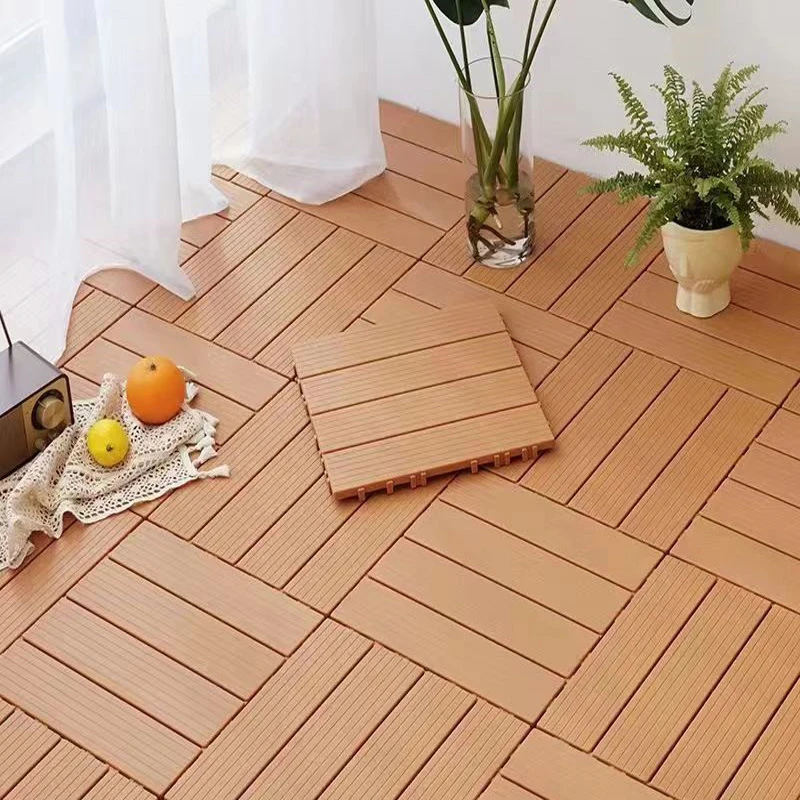 【Baldosas de Madera y Plástico Reciclables Resistentes para Exterior e Interior, Impermeables y Encajables, para Bricolaje】