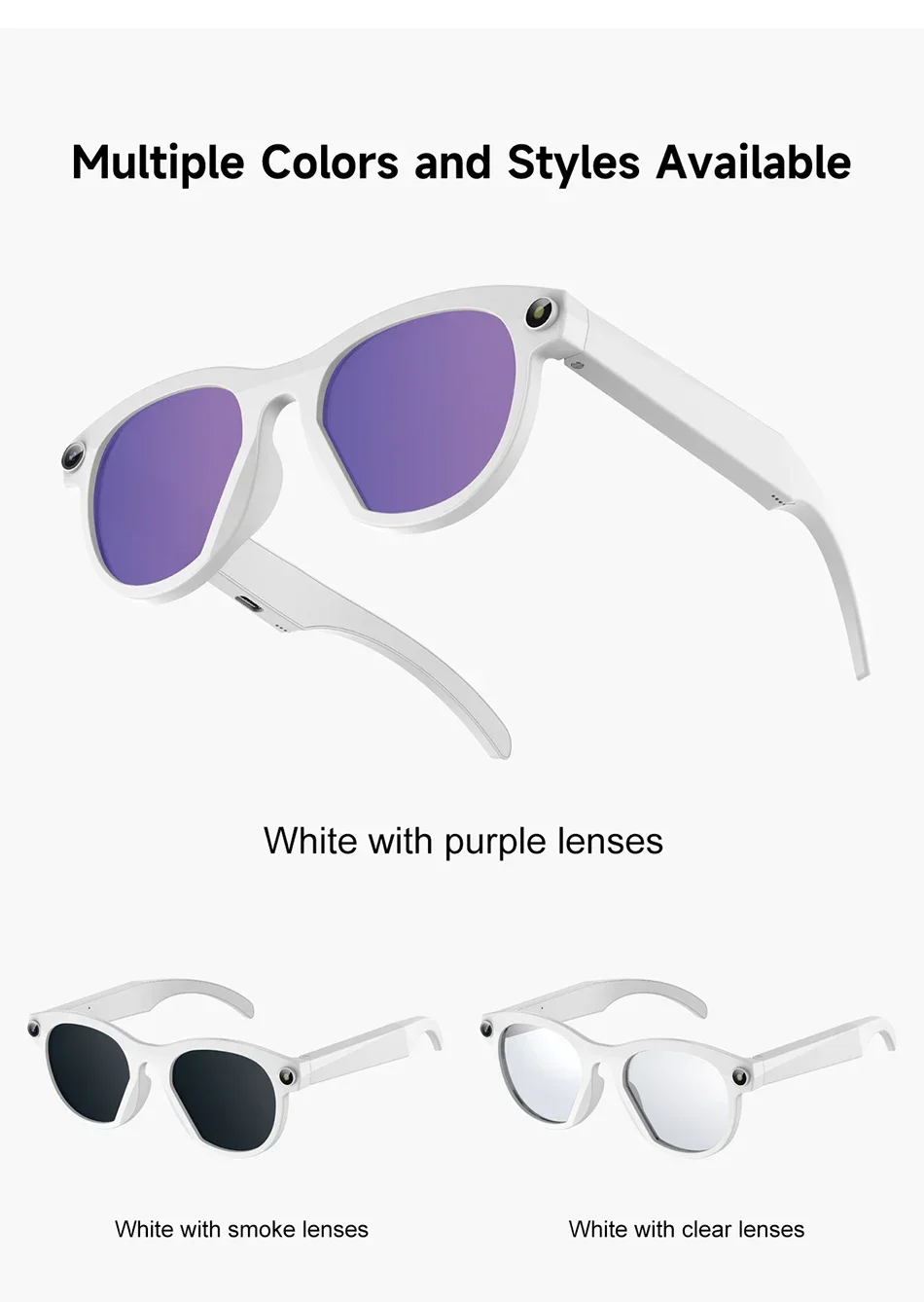 OnePlus 8KHD Smart-Brille 1200W Pixel Kamera Bildaufnahme KI-Übersetzung Konversationsaufzeichnung Musik Smart-Brille 2026 Neu – Detail 11