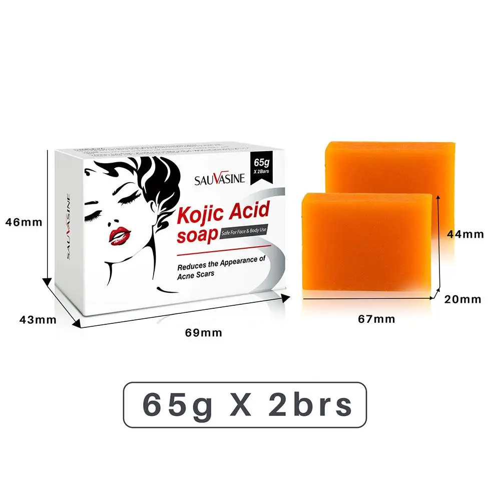 65g*2 Kojic Acid Handmade Soap Series Set Face Cleansing Brightening Moisturizing Body Lotion Whitening Essential Oil Soap