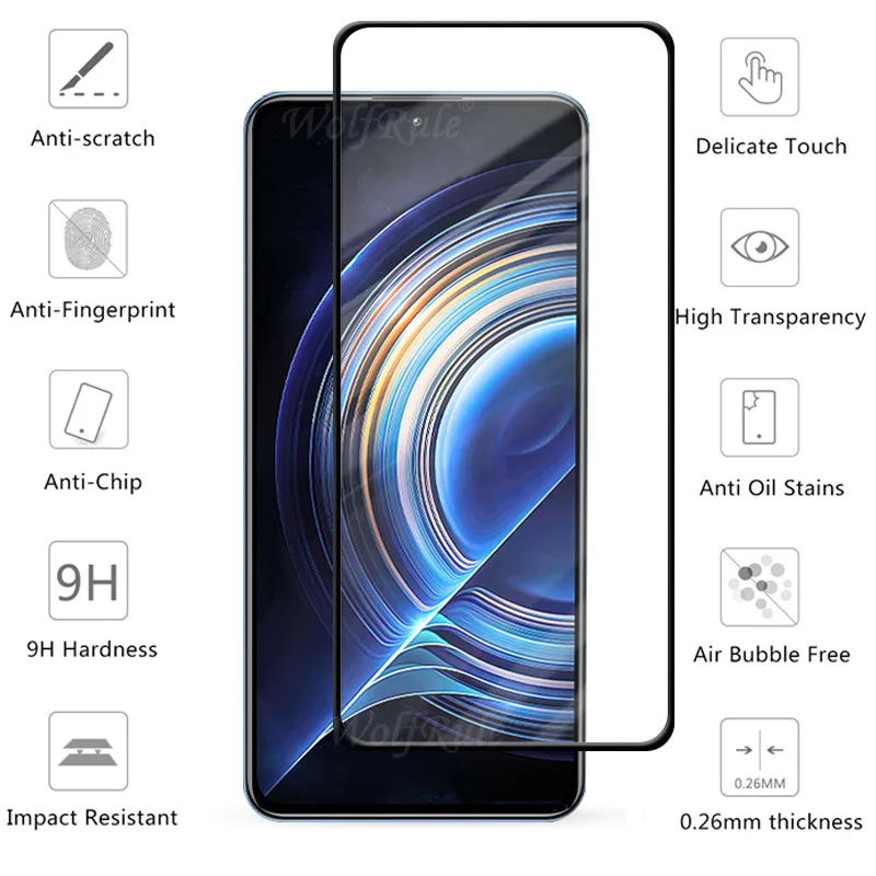 4-In-1 untuk Xiaomi Poco F4 5G Kaca untuk Poco F4 5G Kaca 9H Pelindung Layar untuk Redmi Note 9 Pro Poco F4 F3 X3 X4 GT Kaca Lensa