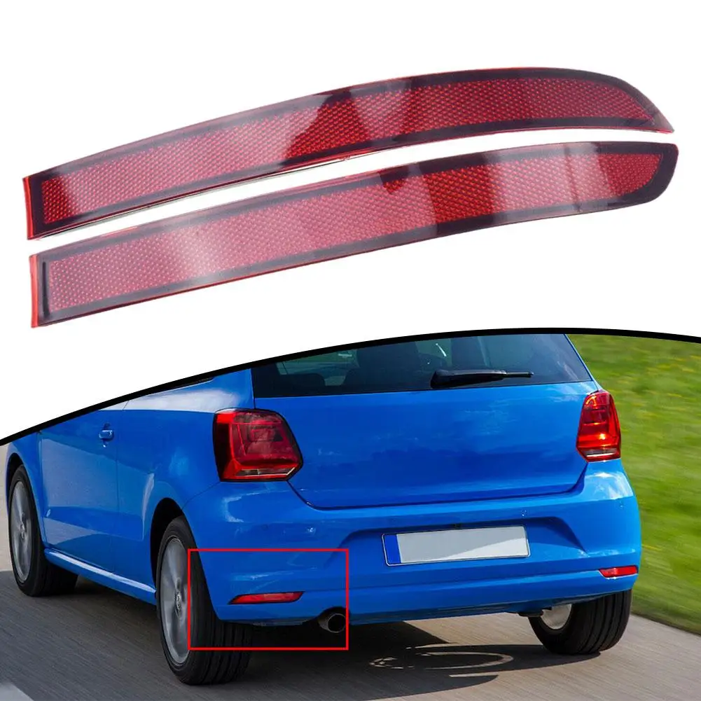 2x For Volkswagen VW Touran 2006~2010 1T0945105A 1T0945106A Rear Bumper Reflector Tail Light Lamp Red Left Right Car Decorative