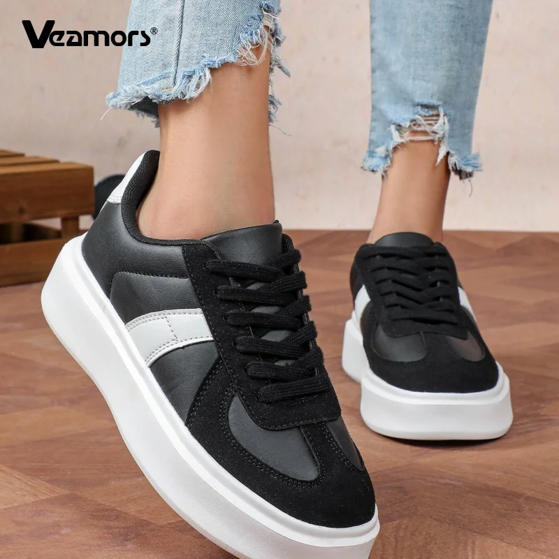 

Men's PU Leather Casual Sports Shoes Women Comfortable Breathable Unisex Fashion Board Shoes Elastic Daily Walking Jogging Shoes