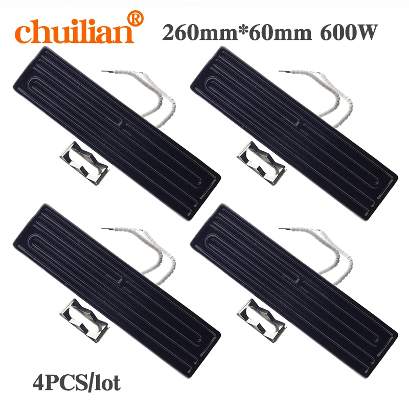 4PCS/LOT BGA Rework Station Heating Ceramic Plate Heater 240x60mm 600W With Temperature Sensor