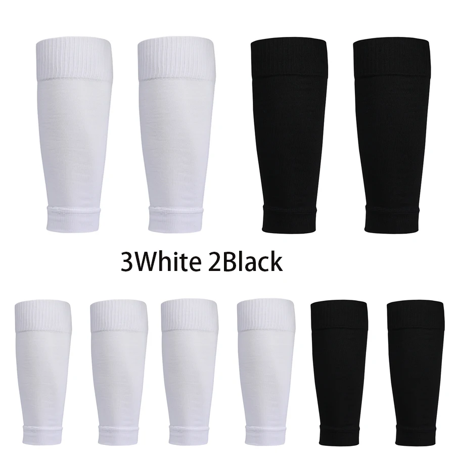 5 Pairs Men\'s Leg Basketball Football Sports Socks Adult Shin Guard Competition Professional Protective Socks Women Gym Leg Sock