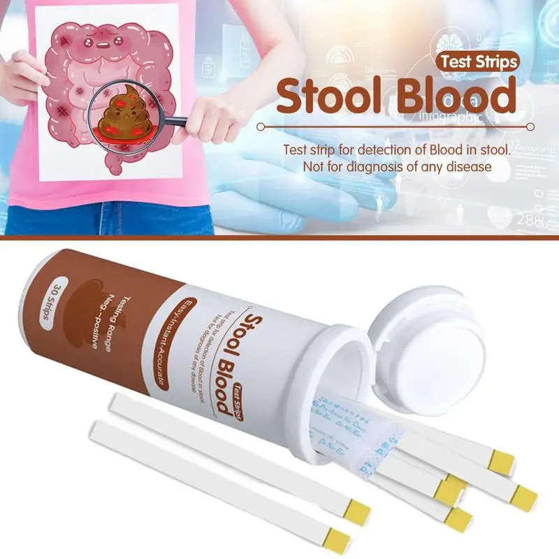 Occult Blood Stool Test Kit 30 Pieces Monitoring Analysis Paper Strips Accurate Safe And Fast Analyzer Test Paper For Adults