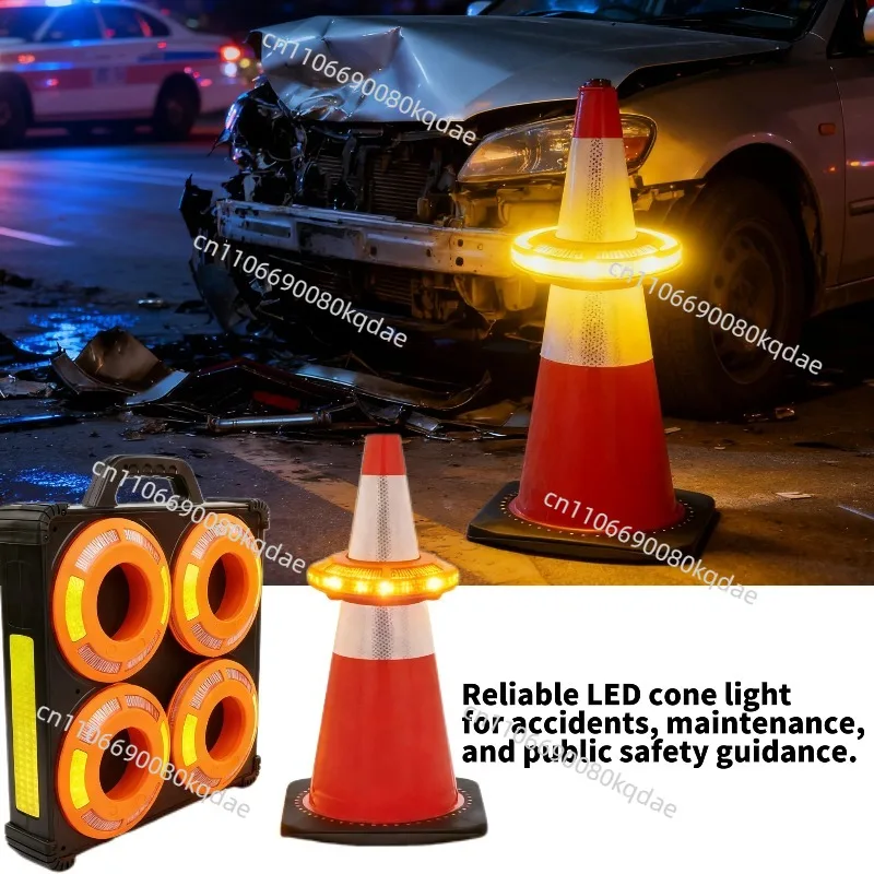 8‑Pack 360° Visible Signal Beacon Set, Sequential LED Warning Unit, Hazard Reminder Accessory with CE & RoHS Compliance