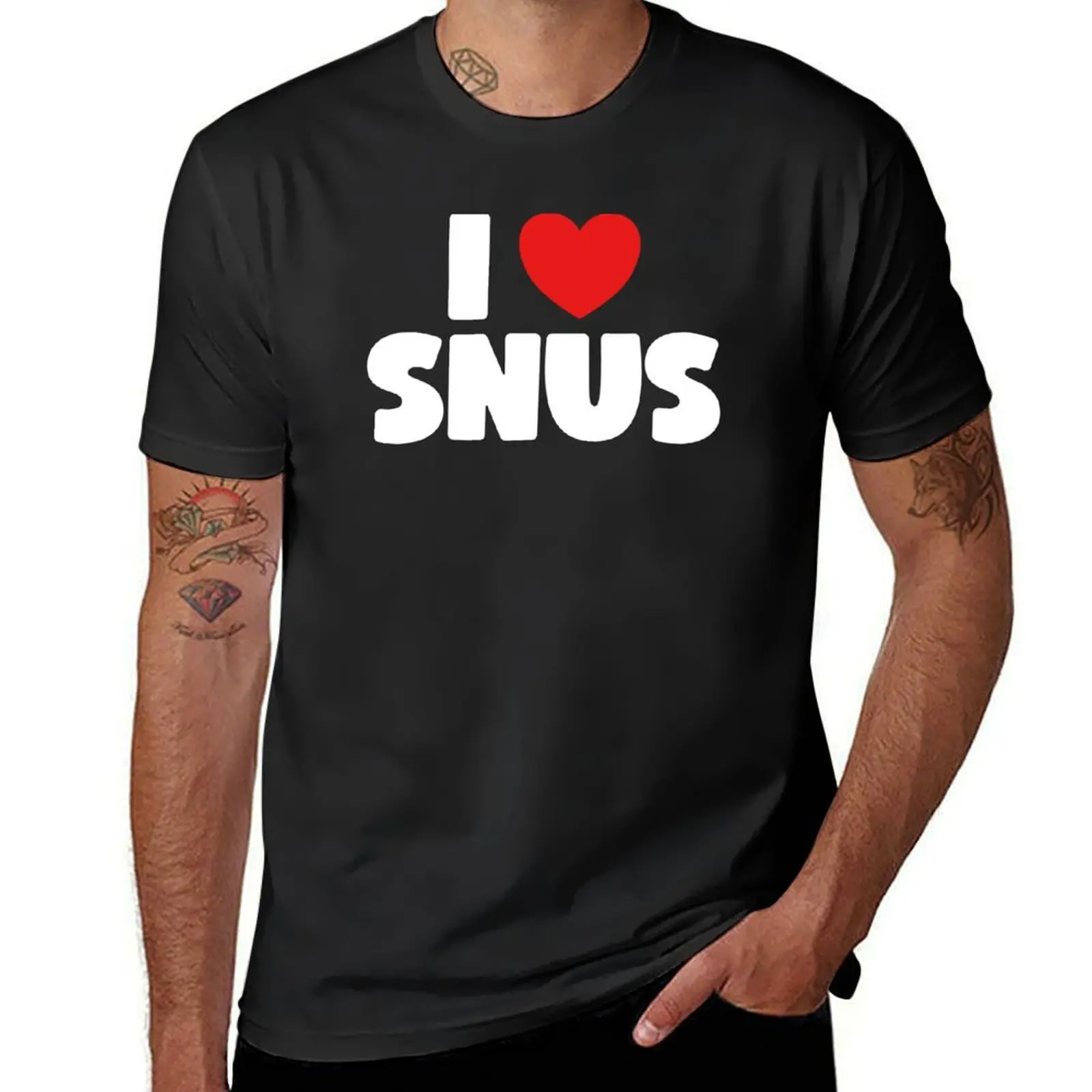 

Snus Heart T-Shirt anime quick-drying blanks boys animal print mens t shirt