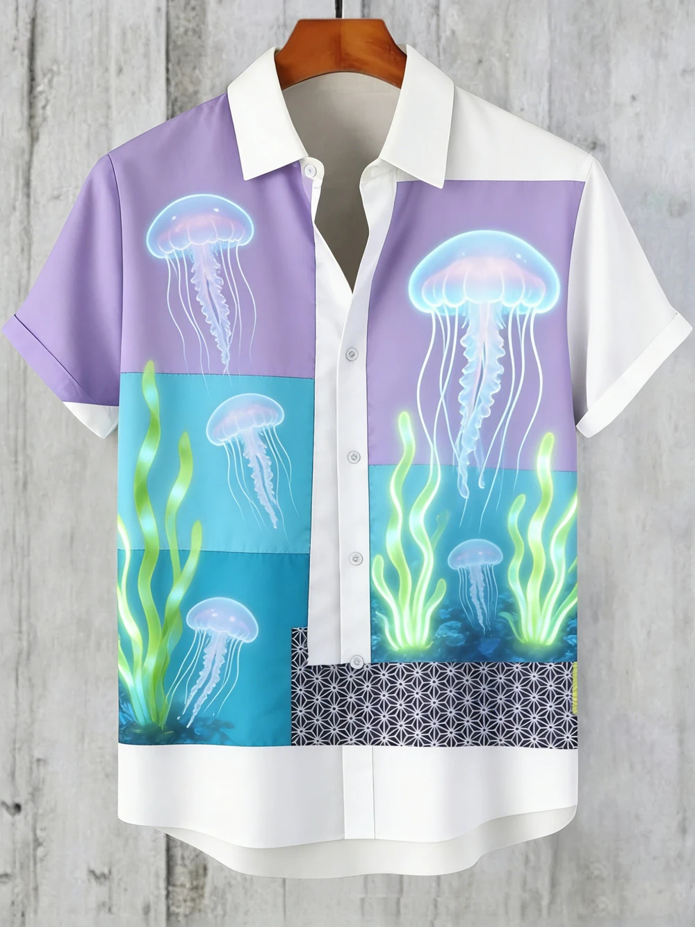 

Men's New Arrival Short Sleeve Linen Shirt Fun Marine Pattern 3D Printed Shirt Men Outdoor Leisure Fishing Clothes Fast Shipping
