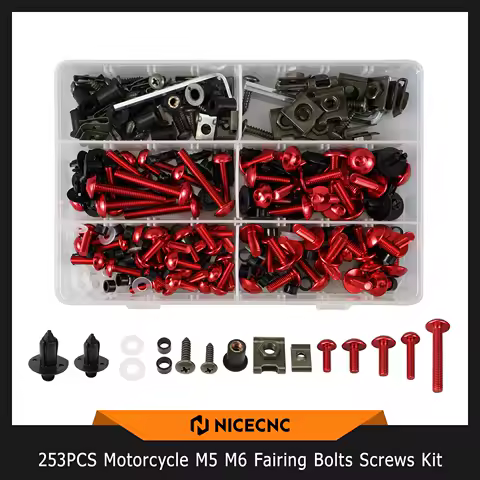 253PCS M6 M5 Fairing Bolts Kit Fastener Clips For Honda CRF1100L Africa Twin Adventure Sports CBR1000RR CBR650R Rebel CB650R