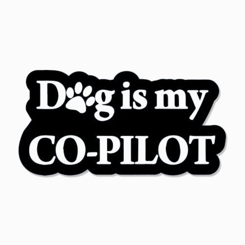 

Наклейки для украшения автомобиля ДЛЯ Dog Is My Co-Pilot Funny Pet Animal Love, наклейка на бампер автомобиля, 20 см, ПВХК