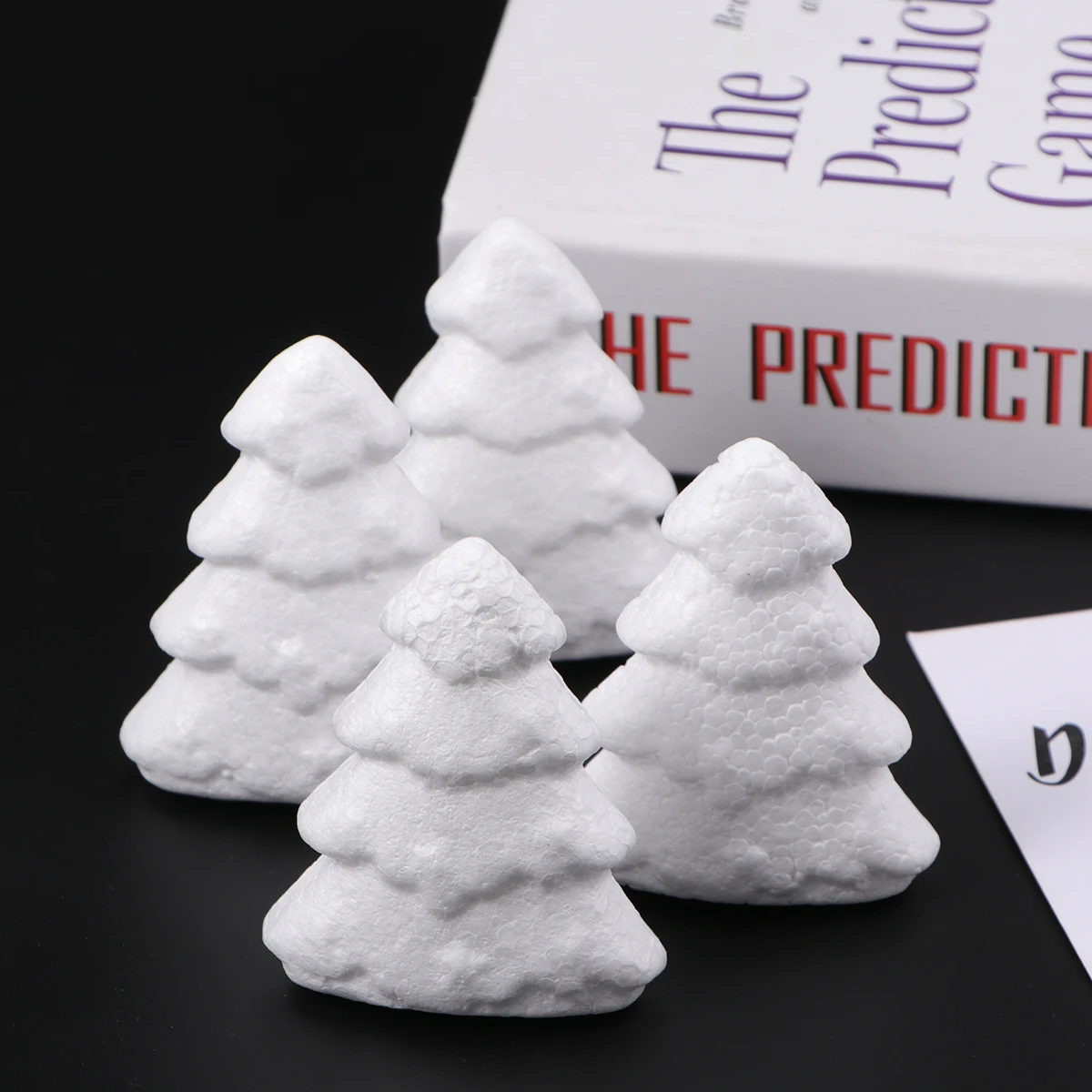 

10pcs Foam Christmas Tree Ornaments Craft Cone for Floral Arranging Kids Manual White Decor Accessories