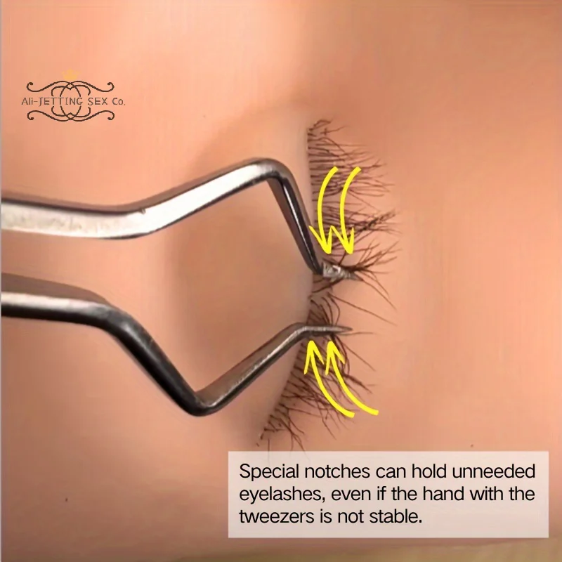 New Designed Precision Isolation Lash Extension Tweezer Strategic Angle Opening Jaws Separator Tweezers For Eyelash Extension