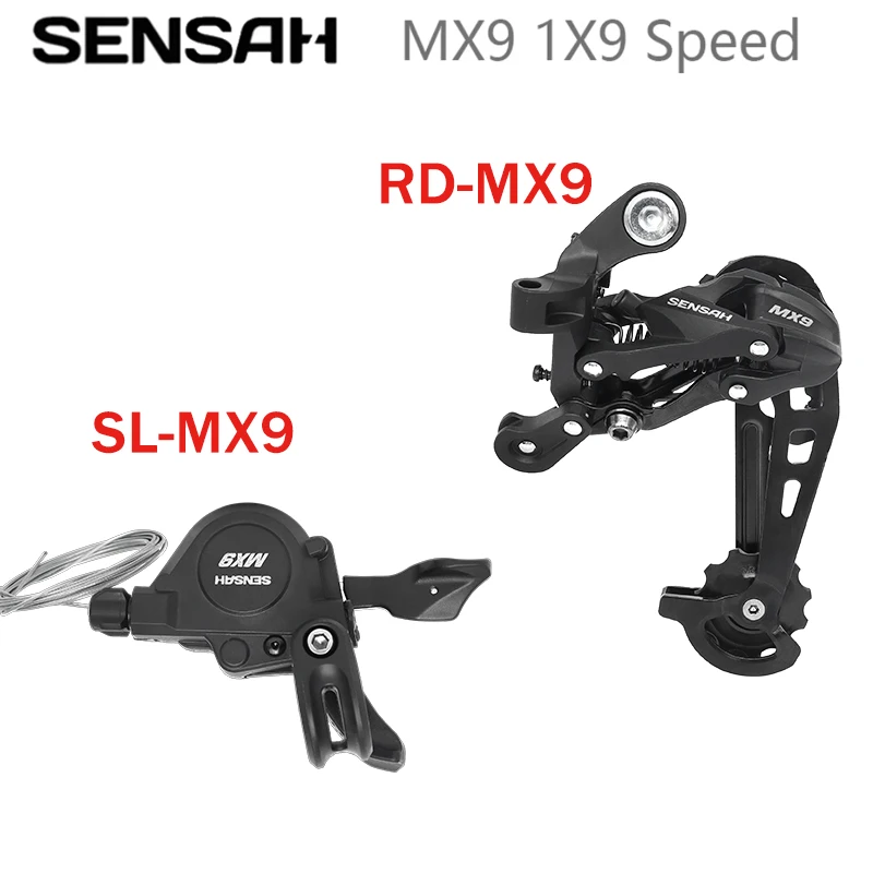 SENSAH MX9 9 Speed Derailleurs SL-9S Shift Lever RD-9S MTB Mountain Bike Rear Derailleur Switches Compatible SRAM