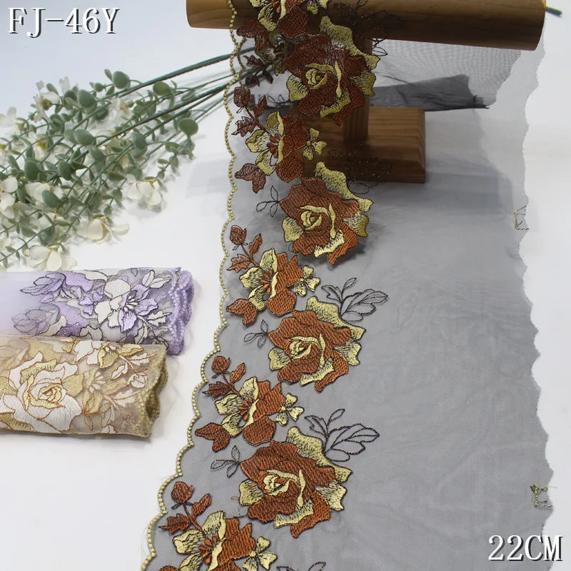 

29 ярдов, кружевная ткань с большими цветами, женское платье «сделай сам», кружевная бейка, мягкая сетка, кружево с вышивкой для швейных аксессуаров