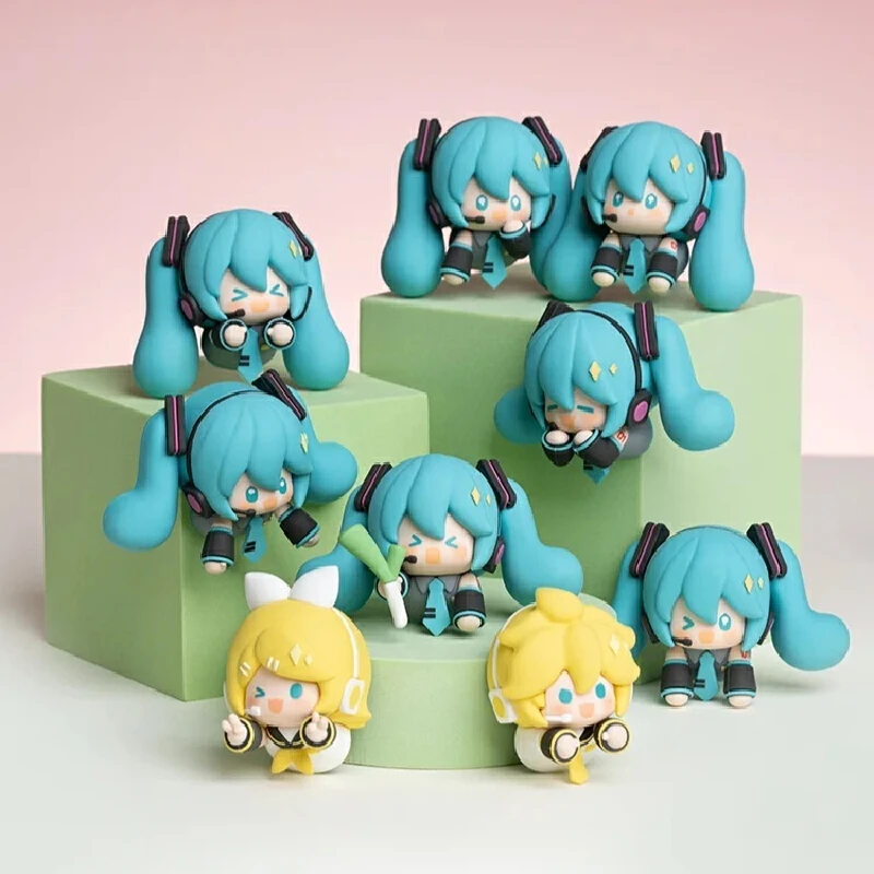 En Stock, muñeca con la yema del dedo Hatsune Miku auténtica, pegatina magnética, caja ciega para refrigerador, chucherías de moda, caja secreta, regalo personalizado