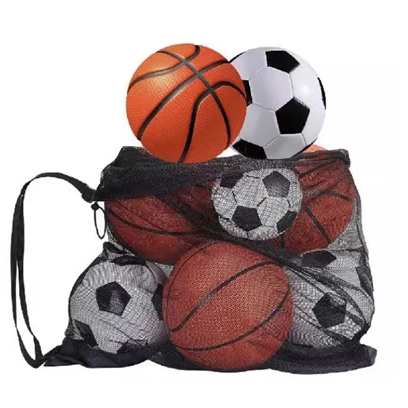 Drawstring Mesh Bag For Football Soccer Volleyball Storage Bag Basketball Backpack Extra Large Sports Ball Bag