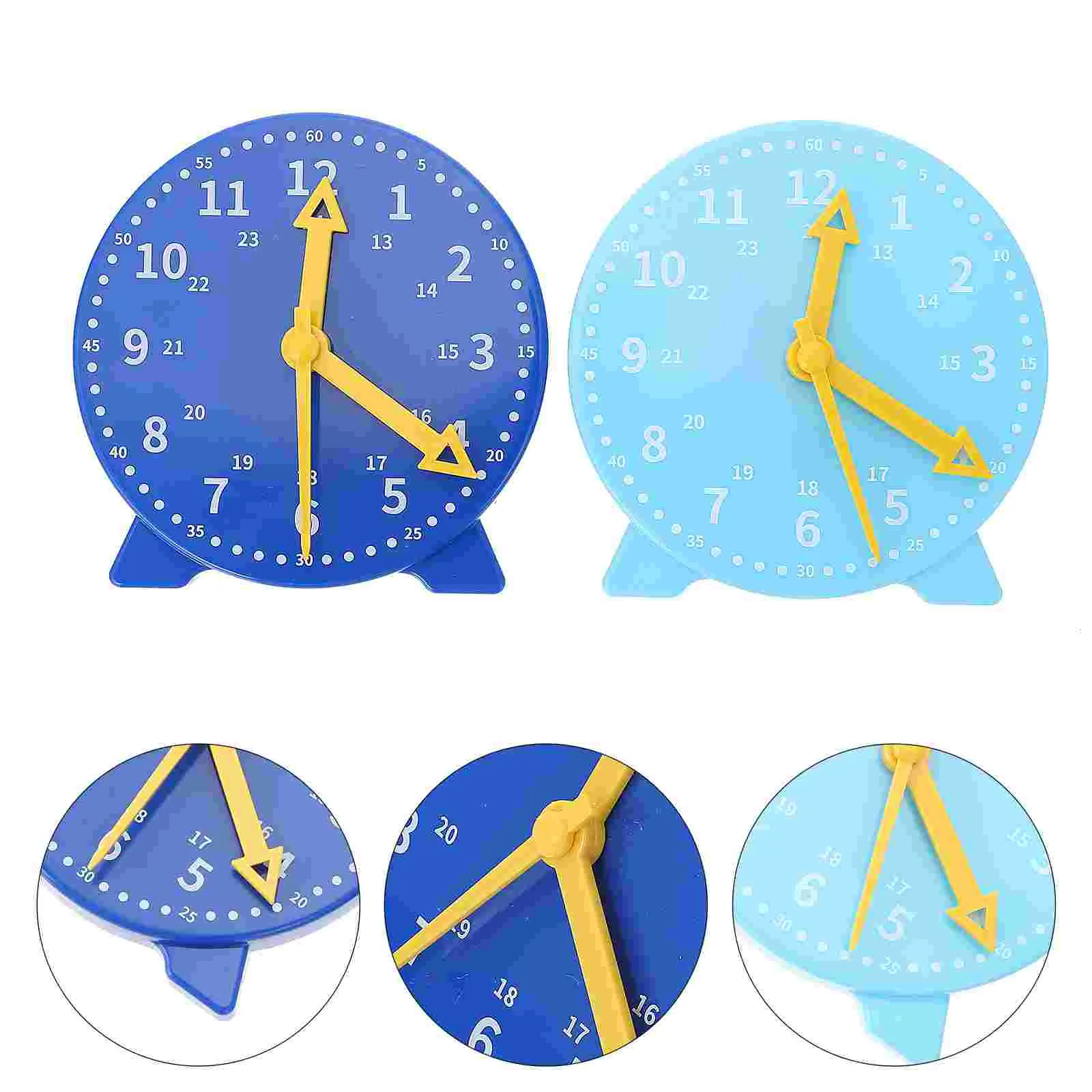 2 Pcs Educational Clock Model Teaching Aids Toys Learning Primary School Clocks