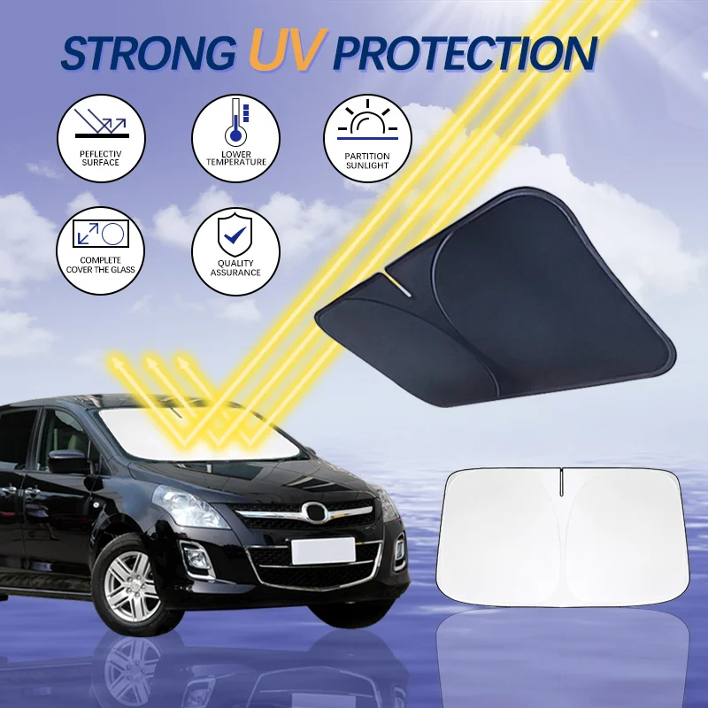 Car Sun Visor Front Windshield Sunshade Heat Insulation Summer Auto Accessories For Mazda 8 2 3 5 6 MPV RX-8