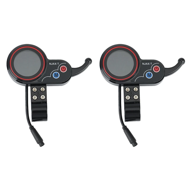 

2X NJAX-T Electric Scooter Dashboard Meter 36V 48V Adjustable 6PIN For Electric Scooter Accessories