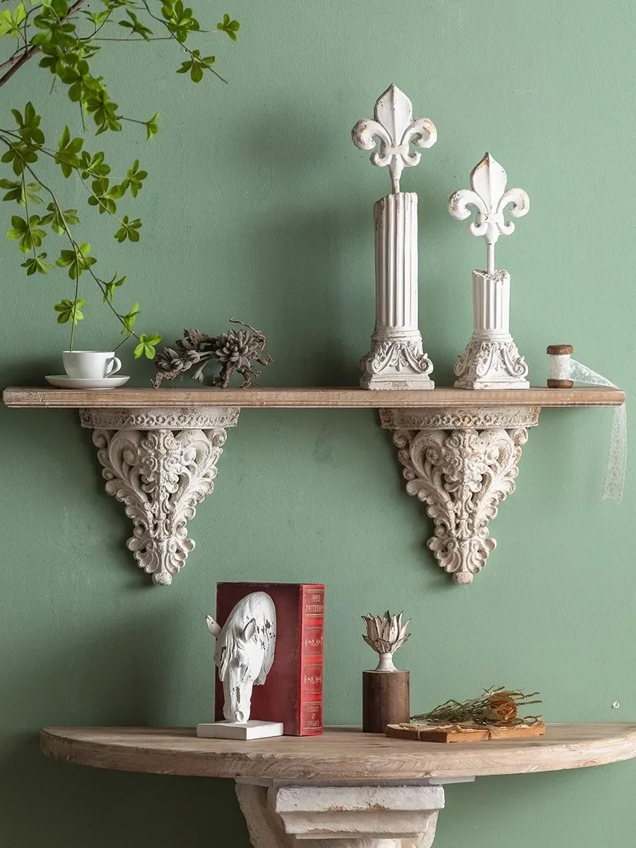 

Wall support solid wood rack